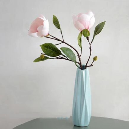 Керамическая ваза+ набор искусственных цветов сливы, украшение для гостиной, украшение для дома, настольные букеты, кофейные сушеные цветы, Декор - Цвет: style 15