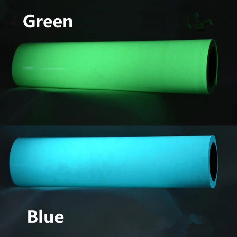 

Blue Glow in the Dark Roll of T-Shirt Vinyl Heat Press Vinyl Transfer Cutter Plotter 50cm60cm