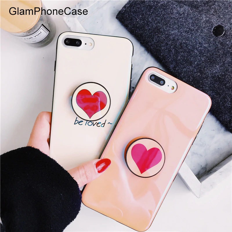 Чехол для мобильного телефона GlamPhoneCase Laser Love Heart iphone 7 plus Simle Face мягкий чехол 6 S 8 Plus X