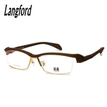 LANGFORD оптическая оправа для очков, мужские browline гибкие очки по рецепту, пластиковые титановые японские оправы для очков, дизайнерские 1131