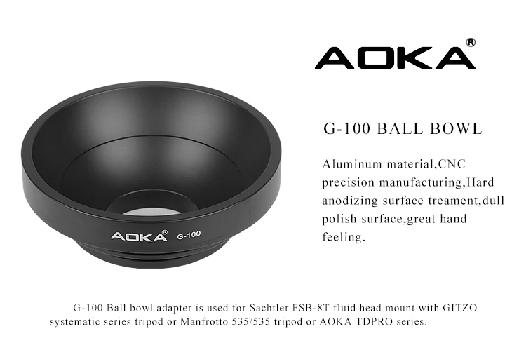 Aoka G-100 камеры tripd аксессуар мяч чаша адаптер для Gitzo Manfrotto sachtler