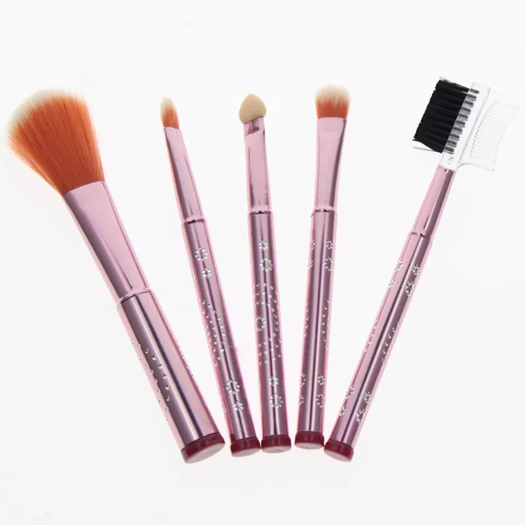 Eyebrow Comb Blush Brush Applicator 2 Eye Shadow Blending Brushes