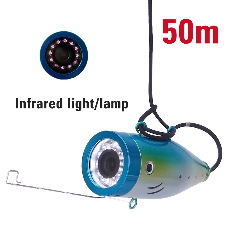 Рыболокатор подводная камера 15 m/30 m/50 m Инфракрасная белая - Цвет: 50M infrared Light