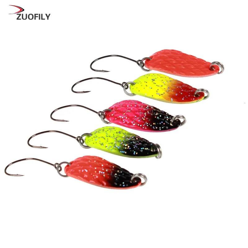 

Walk Fish 4Pcs/Lot 2.8cm 2.5g Metal Spinner Spoon Fishing Lure Hard Baits Sequins Noise Paillette with VMC Hook Tackle