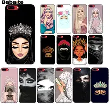 Babaite Hijab Mooie Moslim Vrouwen Zwarte Soft Shell Telefoon Cover voor iPhone X XS MAX 6 6 S 7 7 plus 8 8 Plus 5 5 S XR(China)