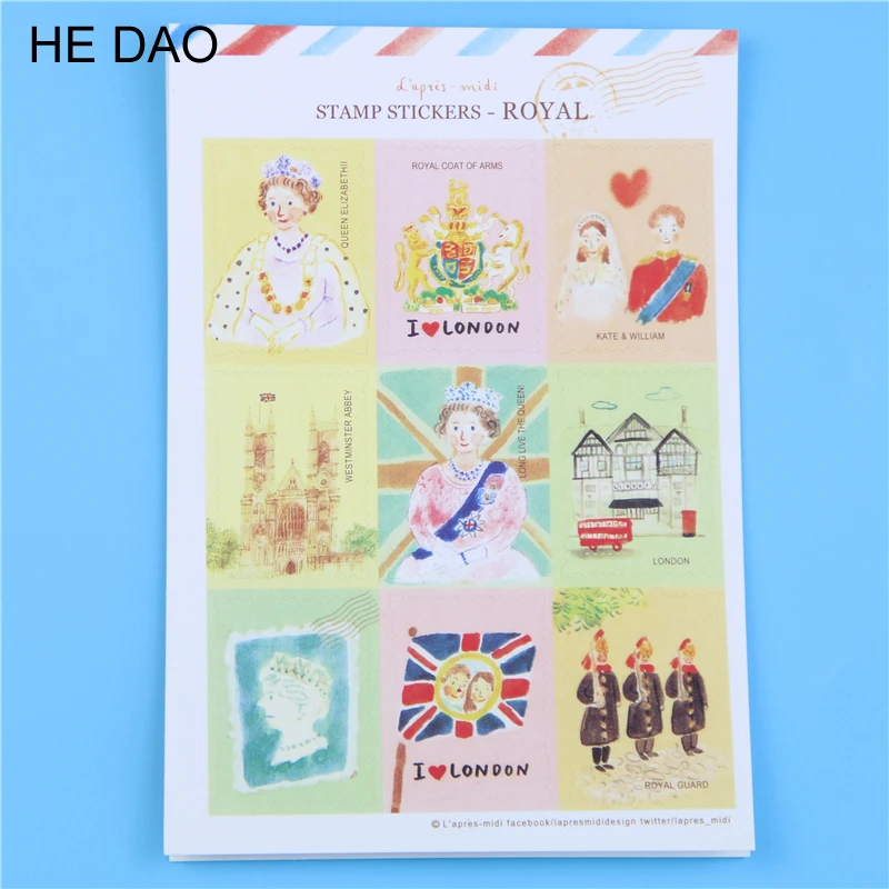 

DIY Scrapbooking Cute Kawaii Scenery Stamp Stickers For Diary Notebook Photo Album Decoration Sticker Stationery Material Supply