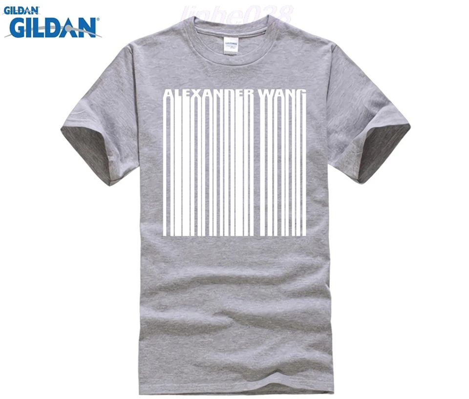 Alexander Wang Barcode Shirt New Summer Men S Casual Print T Shirt Fashion Novelty Short Sleeve T Shirt T Shirts Aliexpress