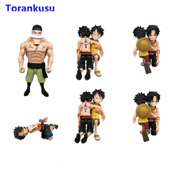 

One Piece Luffy Edward Newgate Tombstone Death of Ace Action Figure Thank You for Your Love Childhood Anime Figure Toy 9pcs/set