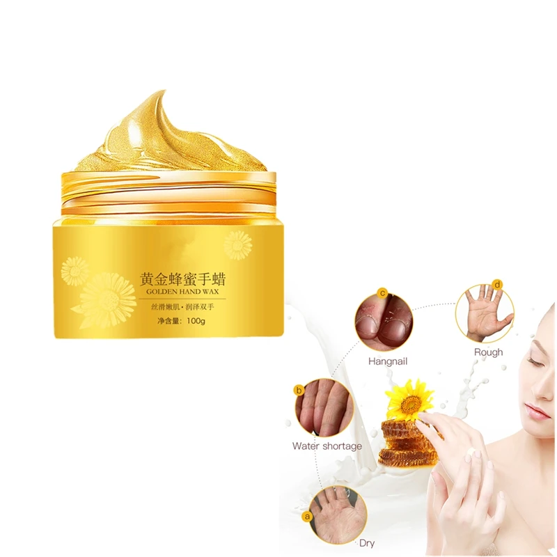

Gold Collagen Ointment Deep Moisturizing Hand Mask Anti Aging Essence Whitening Hand Lotion Creams For Hands Skin Care Film