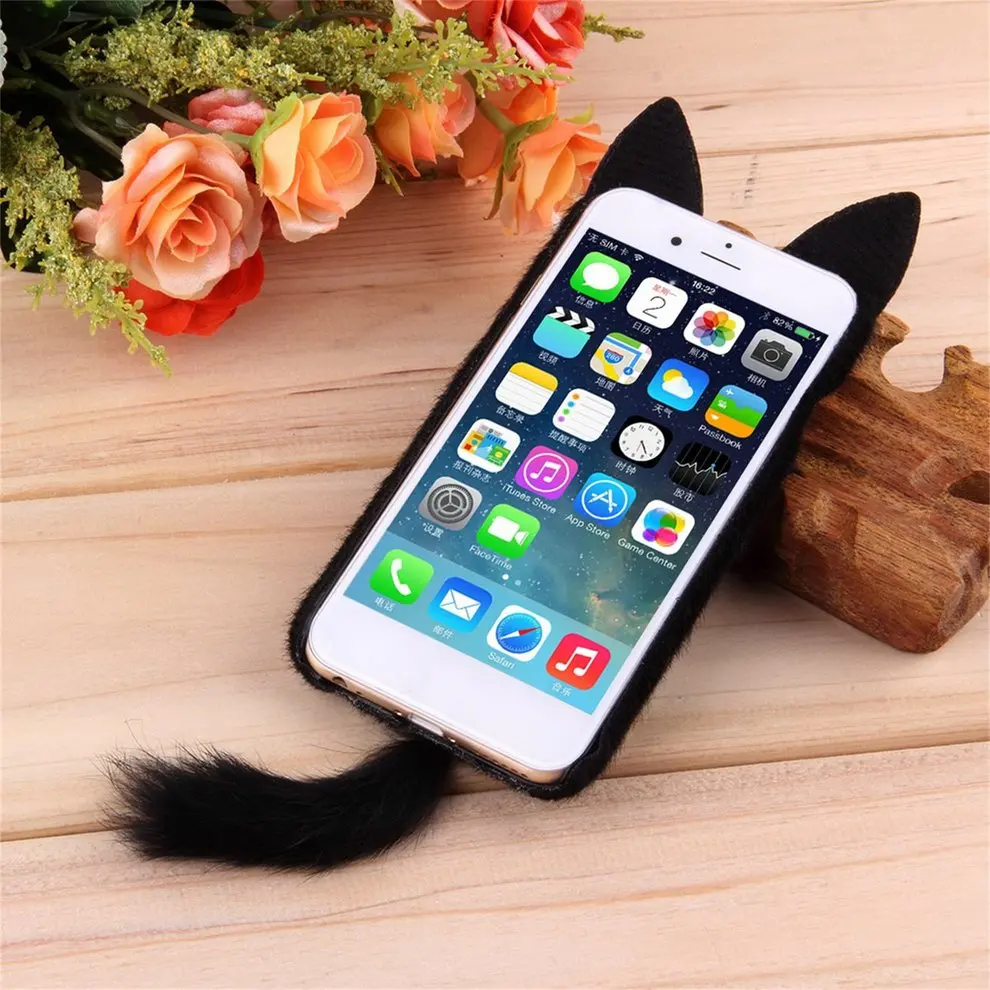 Iphone cat. Пушистый чехол на айфон. Пушистый чехол на айфон 6 s. Чехол для 6 айфона пушистый. Чехлы для айфона 5 пушистые