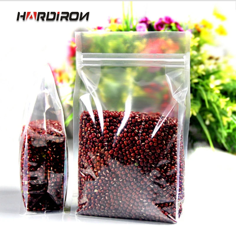 

Small zip lock stand plastic pack food Custom Size bags Thicken transparent plastic packaging grains spices melon seeds pouches