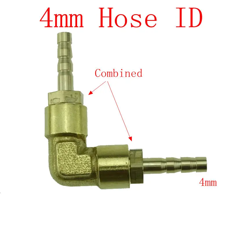Шланга колено Латунь Колючая труба штуцер СОЕДИНИТЕЛЬ 4 12 14 16 19 25 мм шланг ID