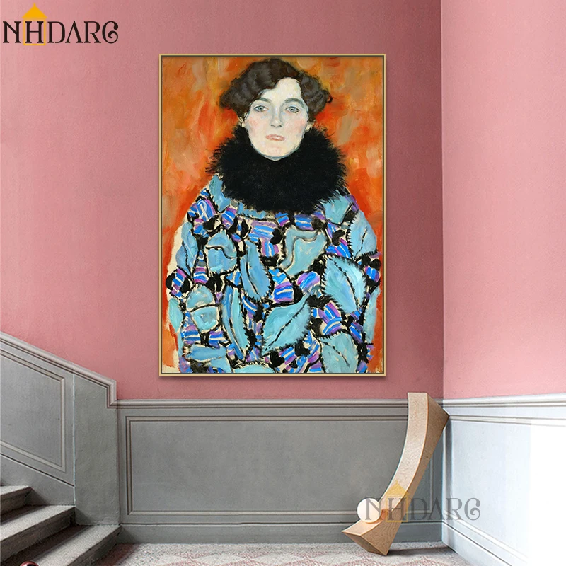 Портрет Johanna Stowe художника Gustav Klimt классическое произведение искусства холст искусство живопись плакат и печать, Картина Настенная для домашнего декора