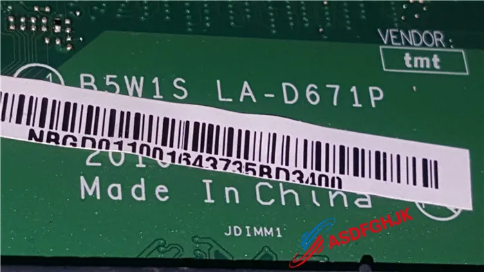 remarkable  Original FOR Acer Aspire ES1-572 LAPTOP Motherboard i3-6100u NBGD011001 B5W1S LA-D671P Fully tested