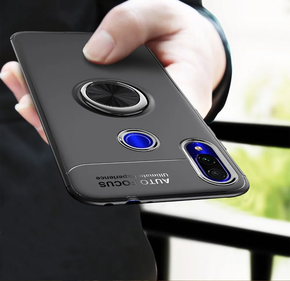

For Xiaomi Redmi Note 7 Case 360 Degree Ring Finger Holder Car Magnet Phone Case for Xiaomi Redmi Note 7 Pro Global Version