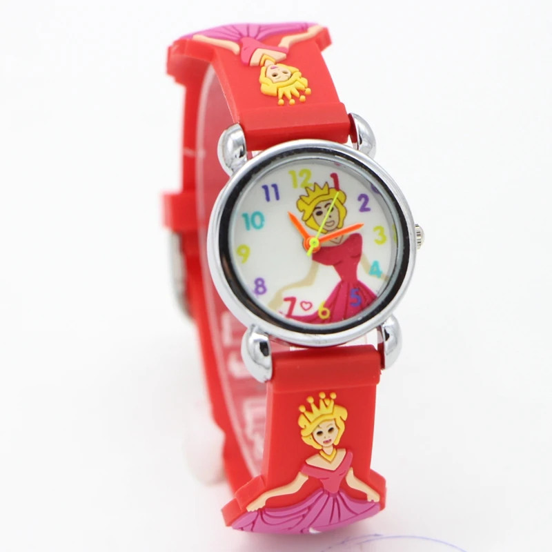 3D мультфильм принцесса дизайн аналоговые часы Дети Часы Мальчики Подарок Часы повседневные кварцевые наручные часы Relogio Relojes часы