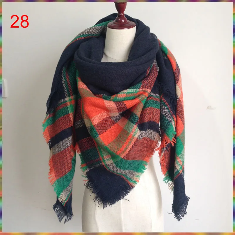 Новая зимняя кашемировая шаль Desigual клетчатый шарф женский кашемировый шарф роскошный бренд шарфы горячая Распродажа шарф - Цвет: As photo