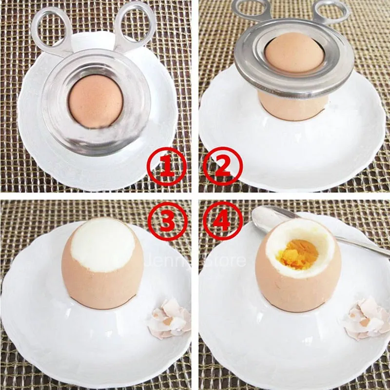 

Durable Convenient Stainless Steel Boiled Egg Shell Topper Cutter Snipper Opener Kitchen Gadget Home