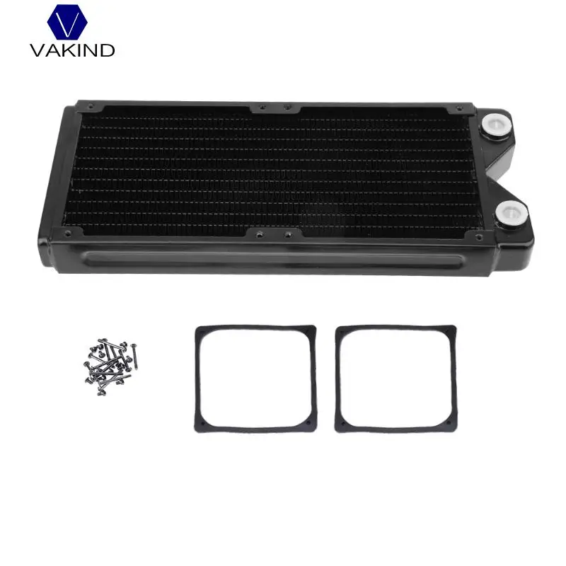 

NEW Black 240mm Water Cooling Radiator Computer Heat Sink Radiator Water Cooler Exchanger Water Cooling Computer Exchanger