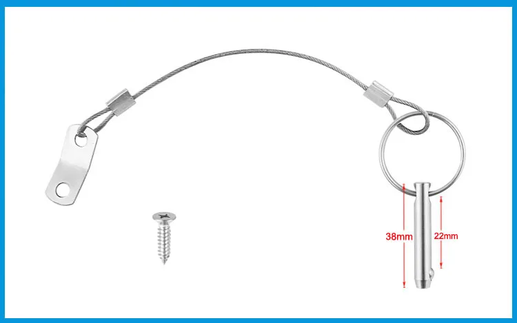 Нержавеющая сталь 316 быстроразъемный штифт с шнурком для ЛОДКИ БИМИНИ верхней палубы шарнир морской аппаратной части