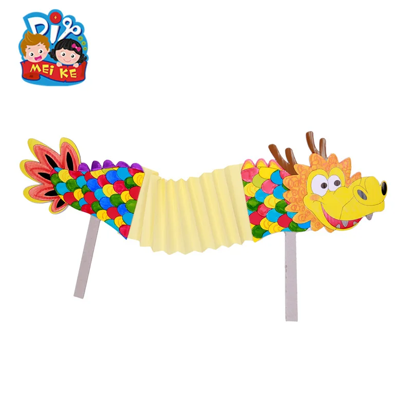 DIY Dance Dragon детский сад руководство для детей DIY материалы 3D стерео производство игрушки Монтессори обучающие средства случайный цвет