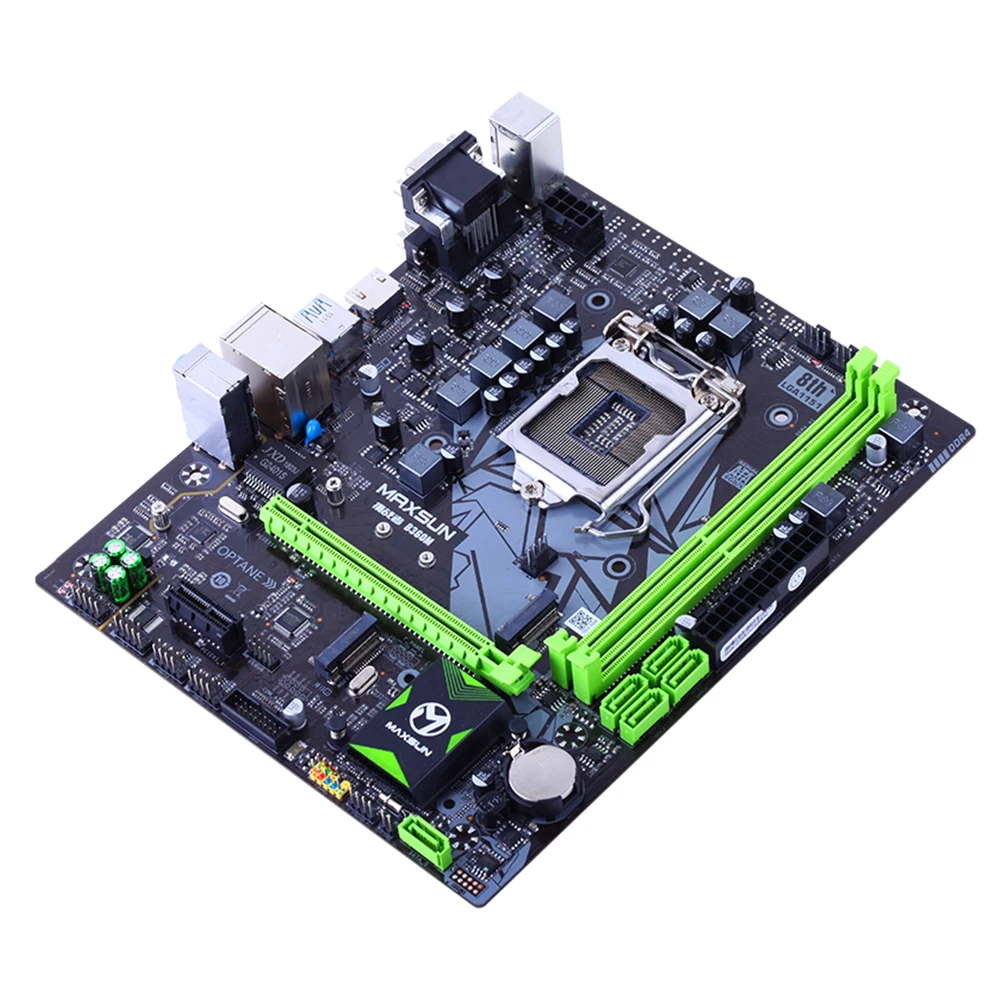 MAXSUN материнской Challenger B360M lga 1151 двухканальный DDR4 2133 мГц памяти SATS3.0 M.2 PCI Express X1 VGA + DVI