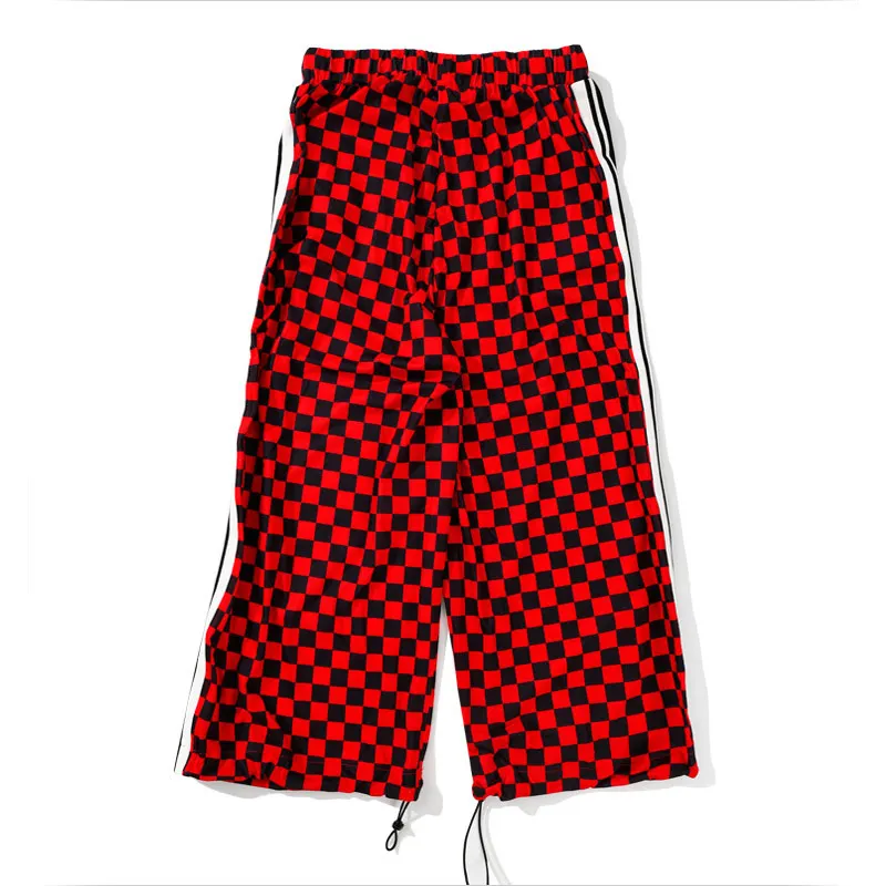 

TREND-Setter 2018 Autumn Harakuju Black and White Plaid Harem Pants Women Elastic Waist Casual Trousters