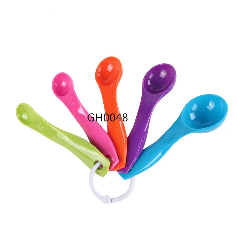 One Set of 5 Professional Measuring Spoons, Engraved, Cute Stainless