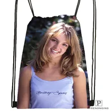Custom Britney Spears American 01 Drawstring Backpack Bag Cute Daypack Kids Satchel Black Back 31x40cm 20180611