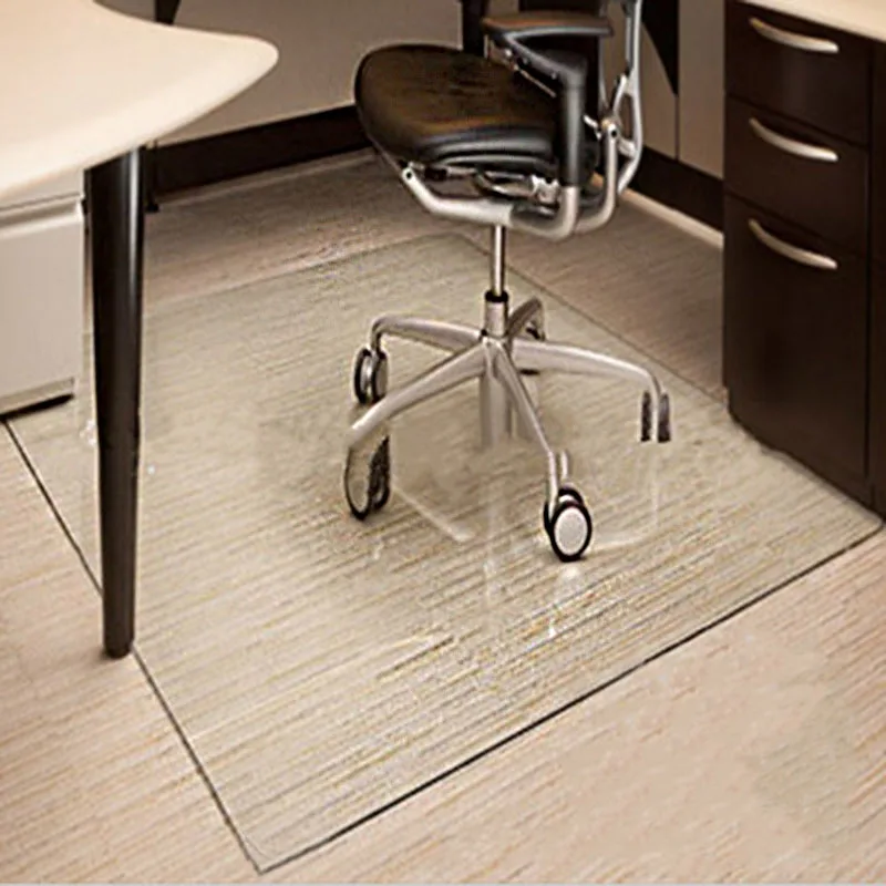 PVC Floor Mat Transparent Carpets Wooden Floor Protection Rugs Chair F