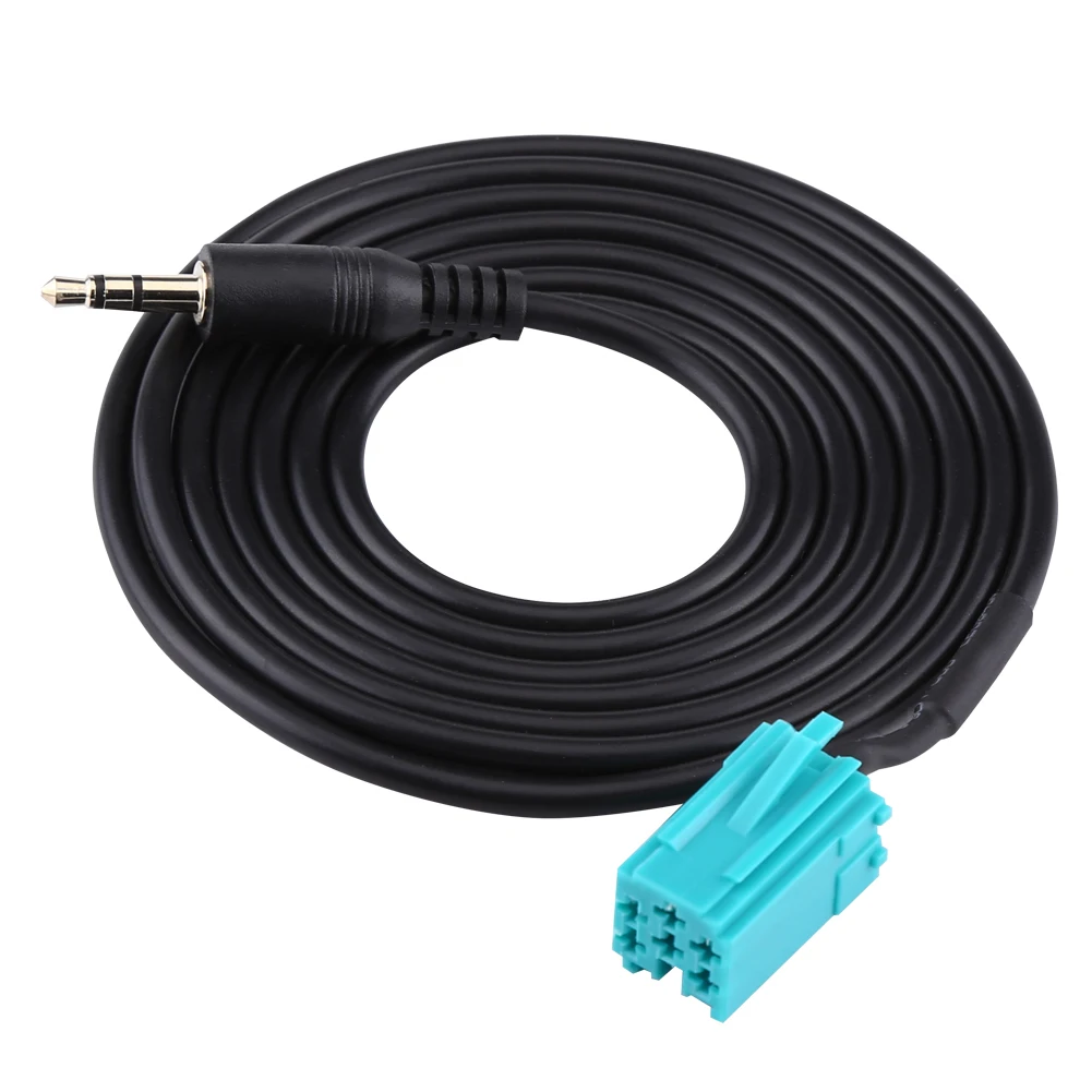 SOONHUA Car 6 Pin to 3.5mm Connector Auxiliary Cable Auxiliary Cables For Renault Update List Automobile Data Line