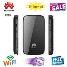 Original desbloqueado huawei e589 E589u-12 100 mbps 4g lte roteador sem fio wifi hotspot suporte em todo o mundo