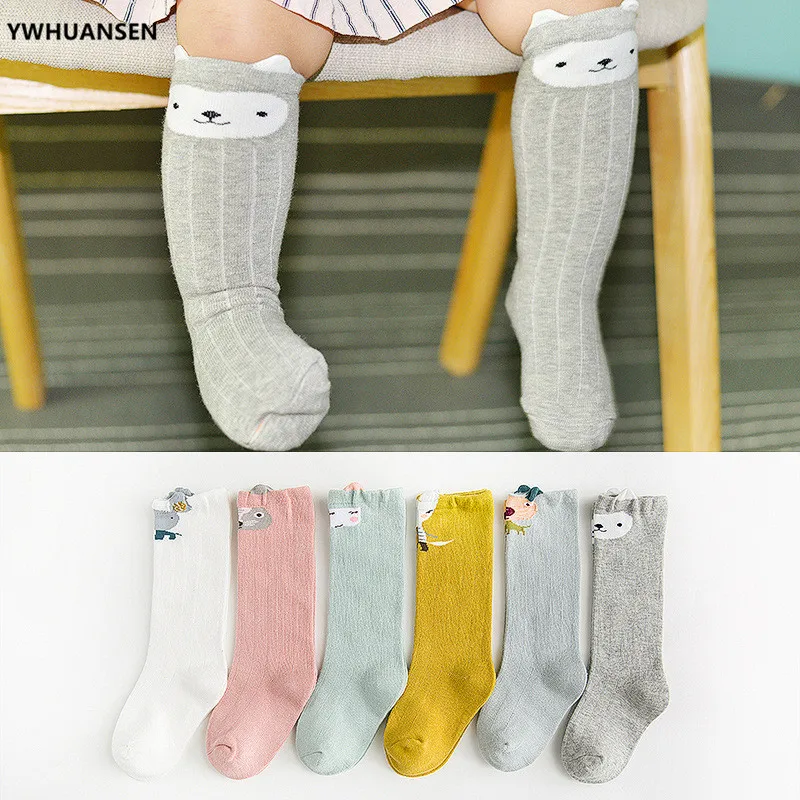 

YWHUANSEN 1 Pair 0 to 18M Unisex Lovely Cute Cartoon Kids Baby Socks Cotton Knee Girls Boy Baby Animal Toddler Socks For Infant