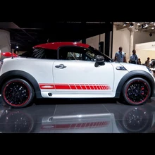 2PCS Car Side Skirt Graphic Decals Body Stickers for Mini JCW Coupe Cooper R52 R55 R56 R57 R58 R60 R61 F54 F55 F56 Car-styling
