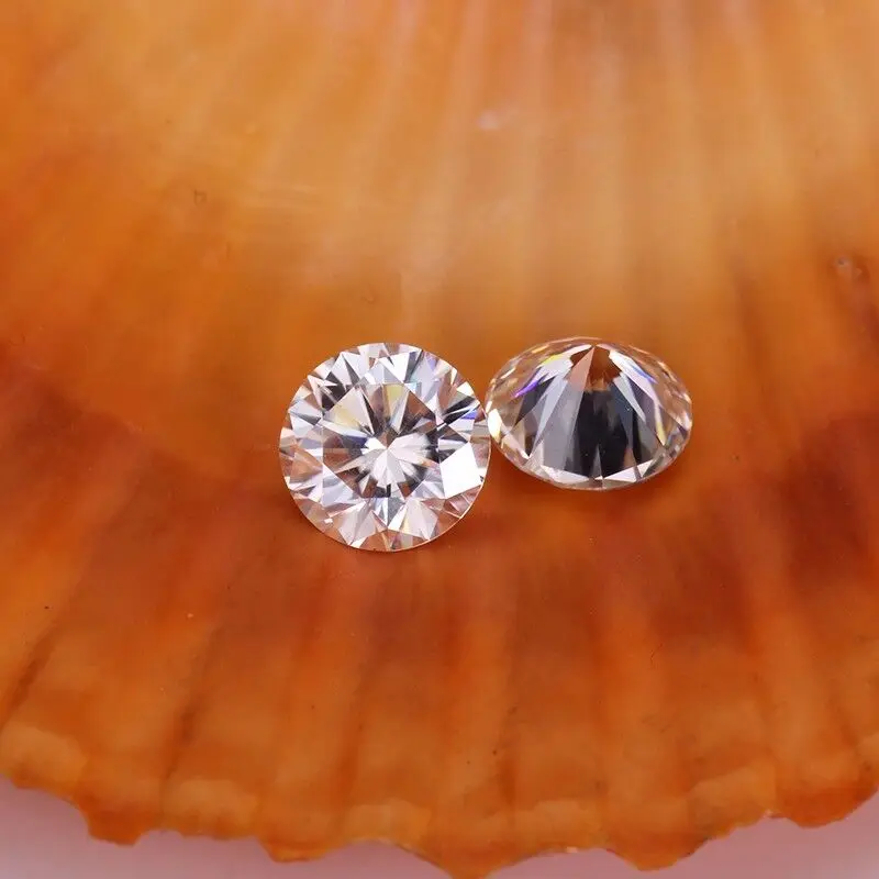 Лабораторный moissanite EF цвет 8 5 мм 2.5ct Алмазный сертификат для кольца серьги
