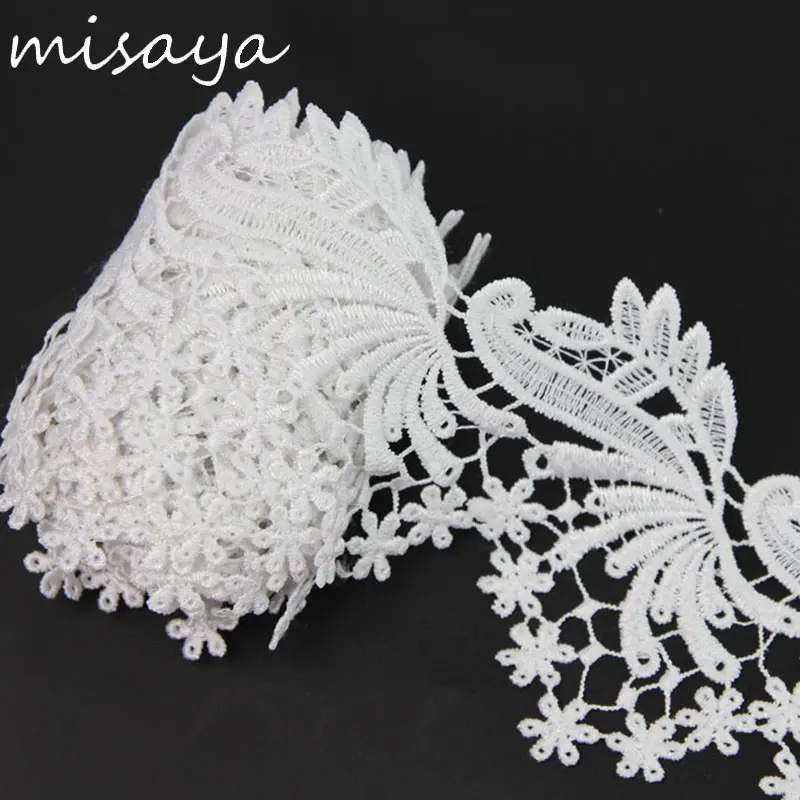 

Misaya 3yards White High Quality Lace Ribbon Sewing Applique Lace Trims DIY Handmade Tape Wedding Party Decor Craft Width 12cm