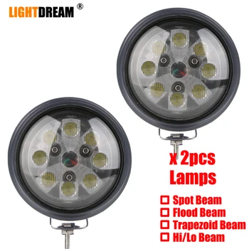 

Car Off road Lights 40W Spot/Flood/Trapezoid/Combo Beam Car Led Work Light for Driving Truck SUV ATV Tractor Boat 12V 24V x2pcs