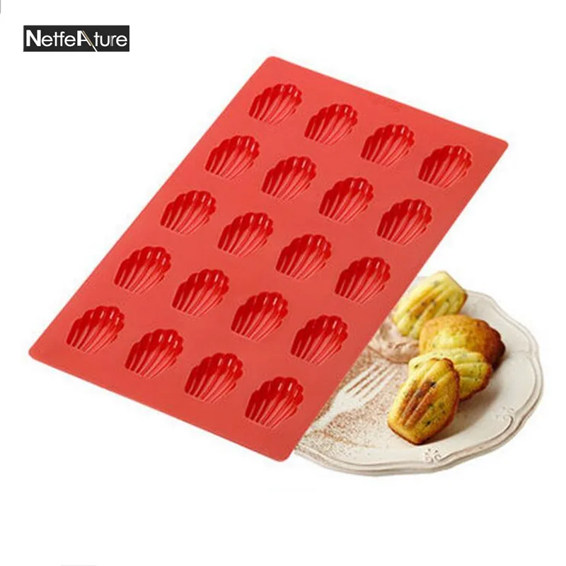 

Shell Cake Mould DIY Silicone Baking Pastry Tools Baking Tray 20 Honeycome Jelly Pudding Mousse Chocolates Bakeware Cake Pans