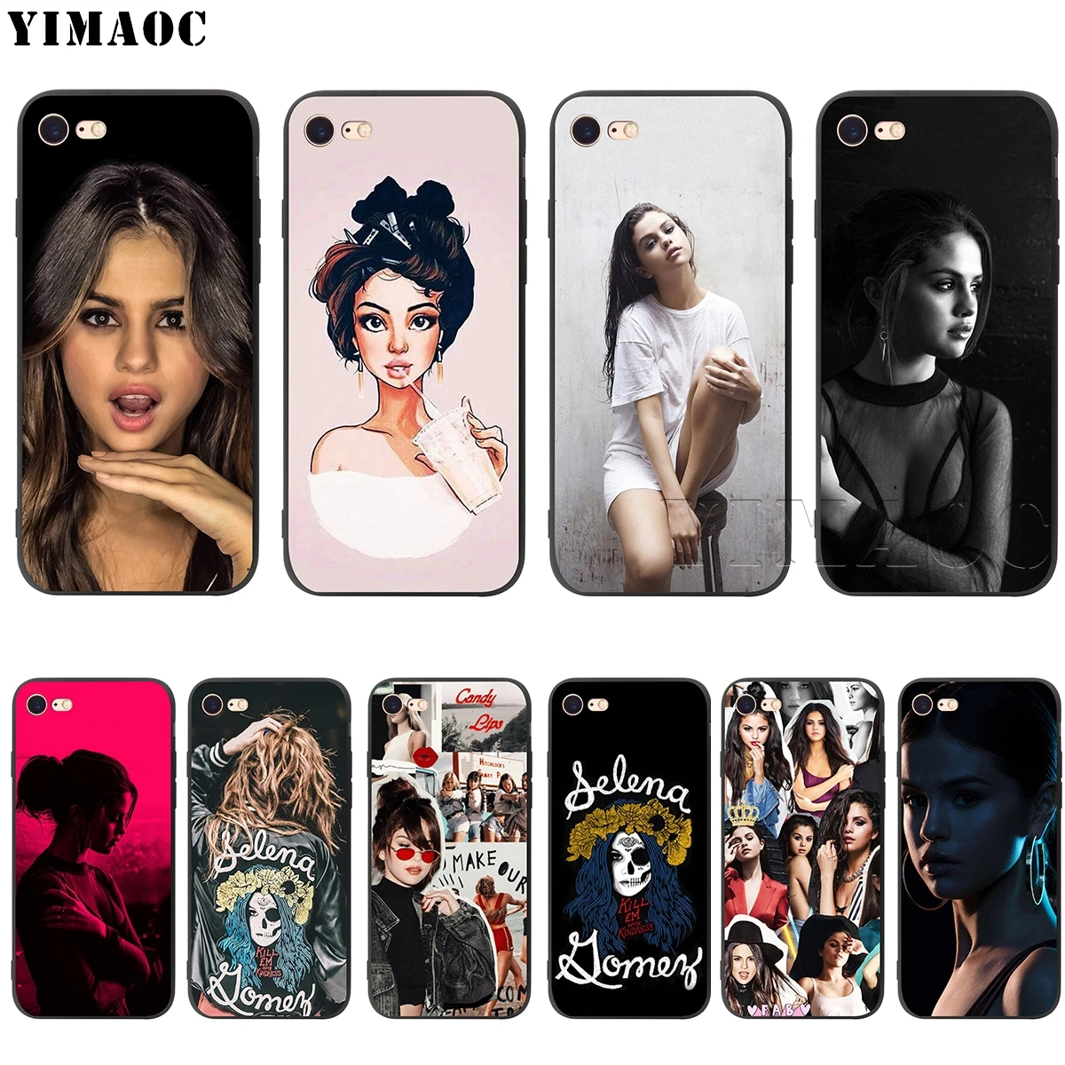

YIMAOC Selena Gomez Silicone Soft Case for iPhone 11 Pro XS Max XR X 8 7 6 6S Plus 5 5S SE