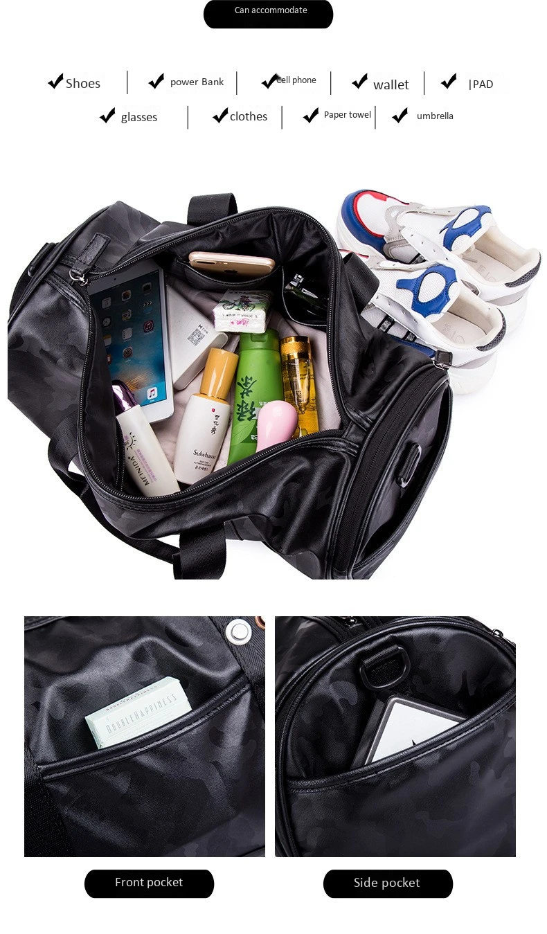 Для мужчин большие дорожные сумки складная сумка Бизнес выходные ПУ заклепки крышка Для женщин плечо сумка-Органайзер барабан Сумки