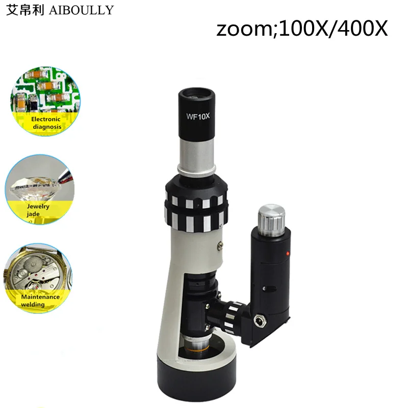 

Aiboully Portable metallographic microscope BJ-A hand-held on-site microscope zoom 100X-400X times Diagnostic instruments