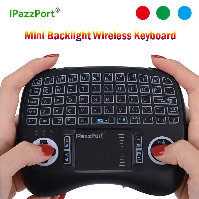 IPazzPort Клавиатура 2 4 ГГц Беспроводная клавиатура с сенсорной панелью Fly Air mouse пульт