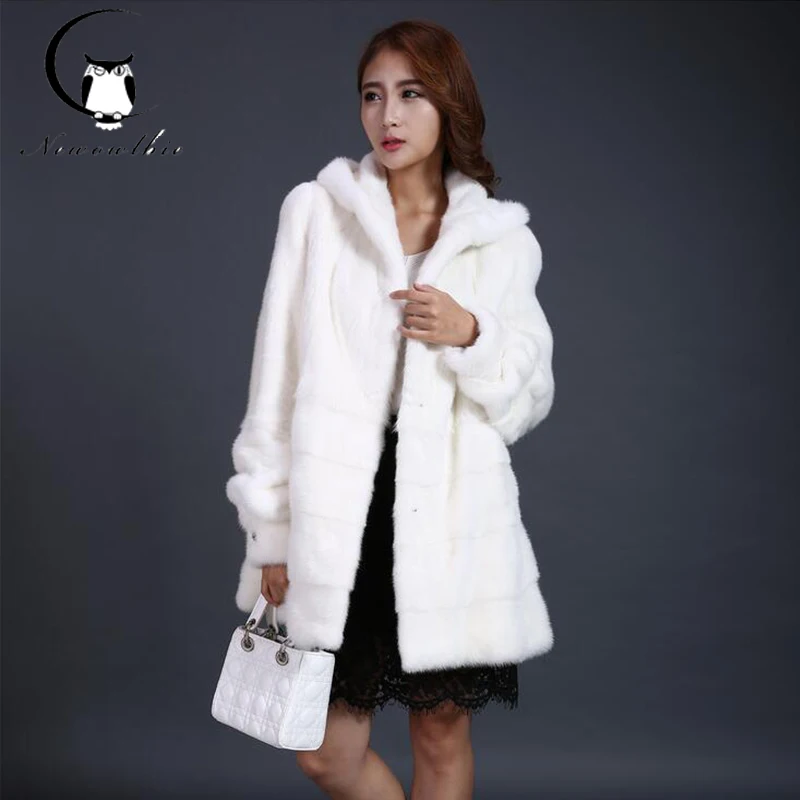 2016 new water mink hair long hooded font b women s b font hooded long sleeved