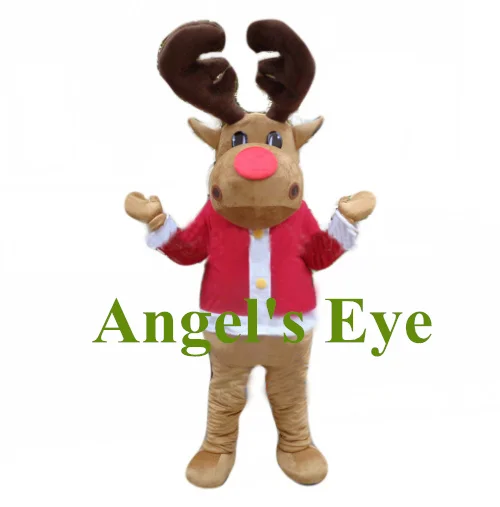 

christmas reindeer moose mascot costume adult size cartoon moose theme holiday carnival fancy dress suit kits