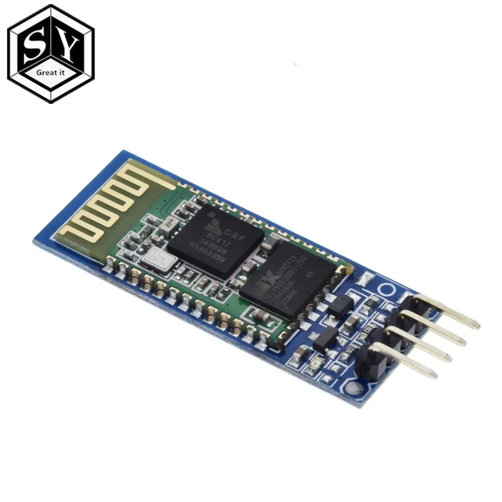 

GREAT IT 1PCS HC06 HC-06 Wireless Serial 4 Pin RF Transceiver RS232 TTL Bluetooth Module Plug-in for arduino