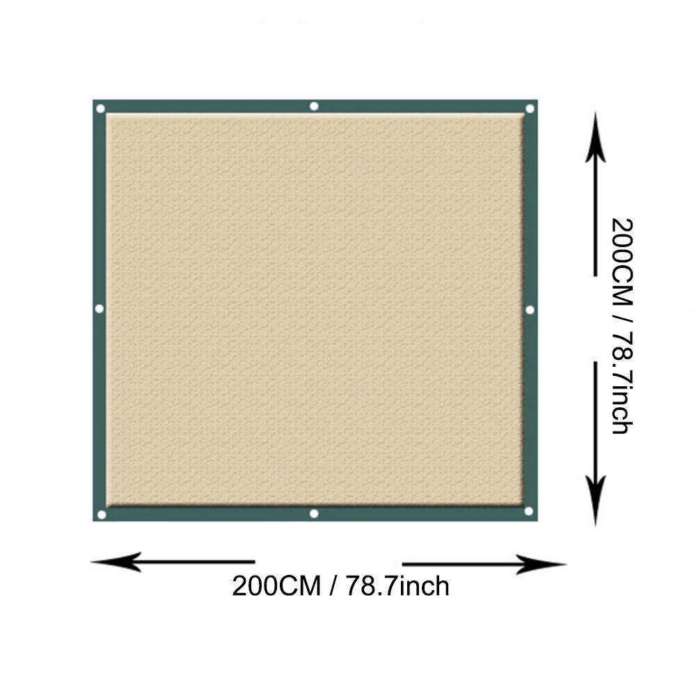 Sun Shelter Sunshade Protection Net 6-pin Thickened Outdoor Canopy Garden Patio Pool Shade Sail Awning Camping Picnic Tent 2*2M