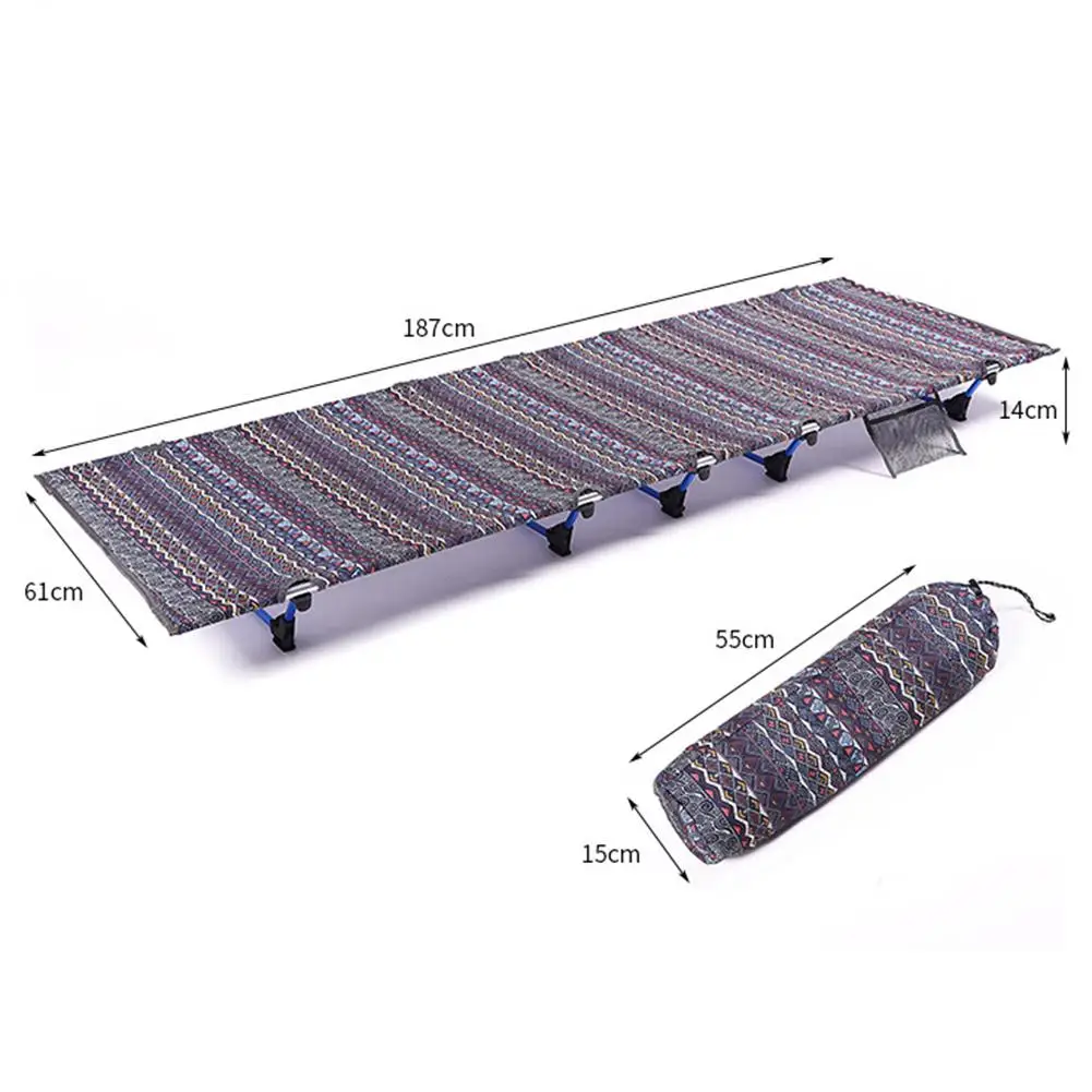 Портативная Складная кемпинговая кроватка, раскладная кровать из алюминиевого сплава, уличная кровать для кемпинга, туризма, альпинизма
