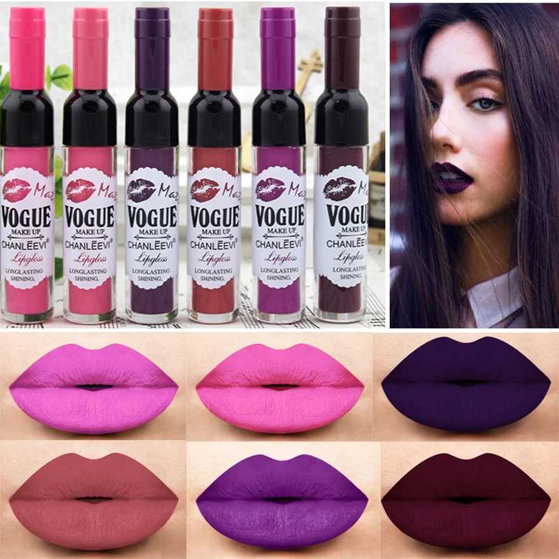 Buy Cute Wine Bottle Lip Gloss Matte Waterproof Make
