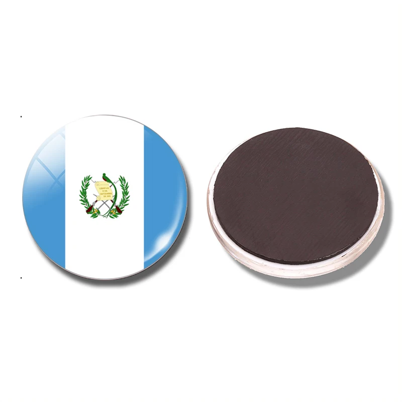 

Republic of Guatemala Flag 30 MM Fridge Magnet Guatemalan Flag Glass Dome Magnetic Refrigerator Stickers Note Holder Home Decor