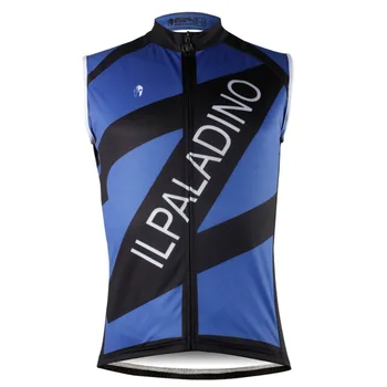 

Men's Blue Sleeveless Cycling Clothing Polyester Breathable Bike Apparel Full Zipper Ropa Ciclismo Size S To 6XL